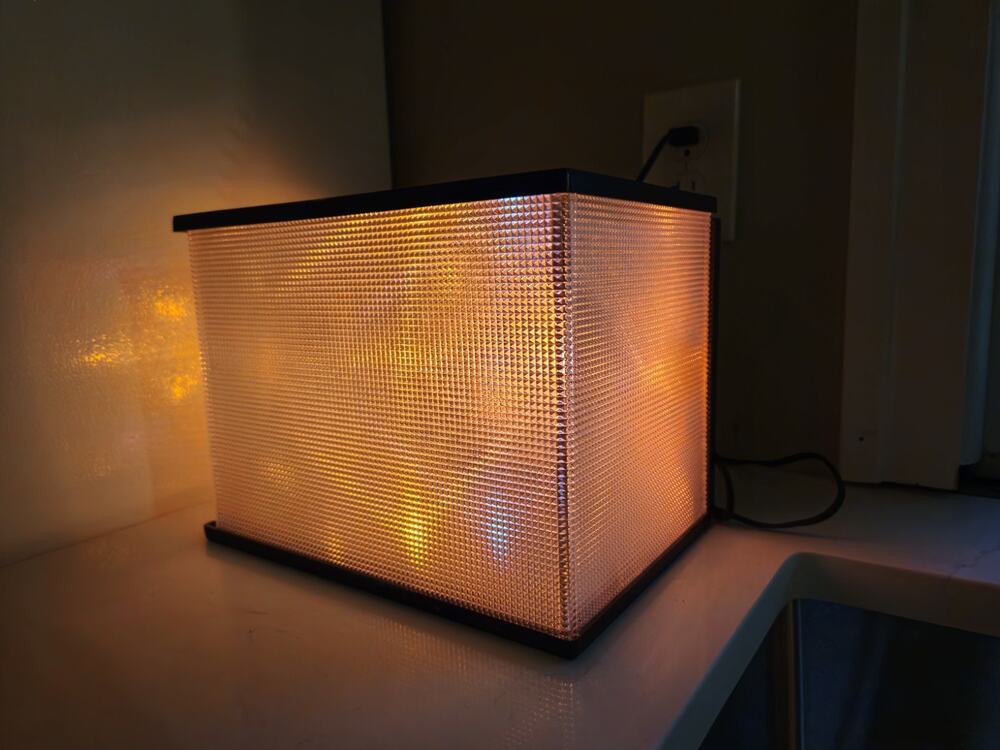 Vintage 70s Disco Random Fun Lites CB-40 Blinking Moon Box Light 10.75” Working